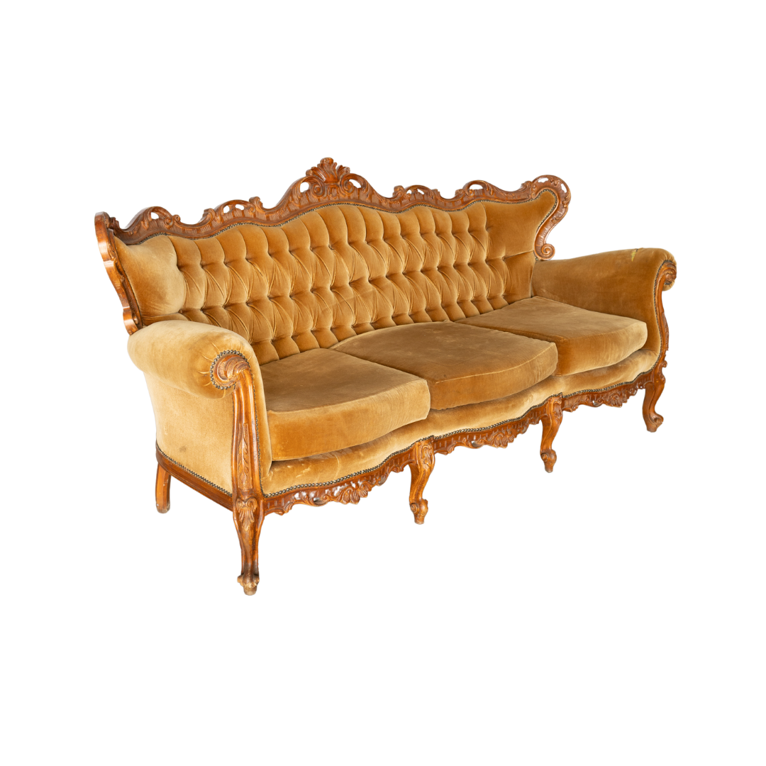 Vintage Lounge Suite – Light Caramel – Elderberry Event Hire