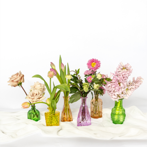 Coloured Bud Vase Set