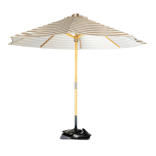 St Tropez Beige Umbrella With Freestanding Base