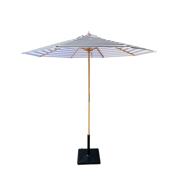 St Tropez Navy Umbrella With Freestanding Base